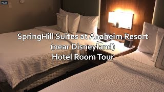 SpringHill Suites at Anaheim Resort Room Tour Near Disneylan [upl. by Alicec]