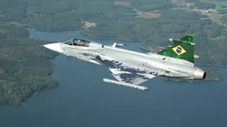 First Brazilian Gripen E completes its first flight [upl. by Udela]