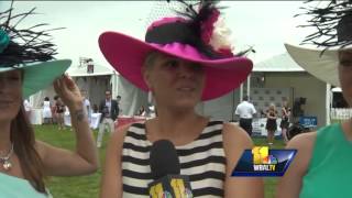 Hats abound at Preakness [upl. by Oznerol]