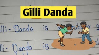 10 Lines on Gilli Danda Essay on Gilli Danda in english About Gilli Danda game [upl. by Ranita]