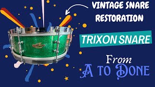 Vintage Trixon Snare drum restoration [upl. by Adina]