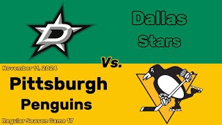 Dallas Stars vs Pittsburgh Penguins  November 11 2024  All Goals [upl. by Ogaitnas710]