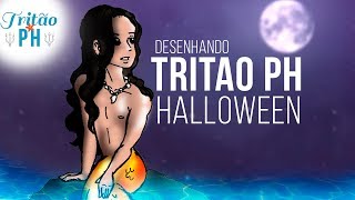 Desenho Tritão PH  HALLOWEEN [upl. by Anawot802]