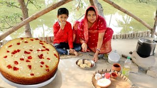 basic cake recipeবাড়িতেই তৈরি ডিম ছাড়া বড়দিনের স্পেশাল ভ্যানিলা স্পঞ্জ কেক রেসিপি😳chritmas cake [upl. by Goldina]