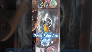 Spray Painting an Axolotl doing street art spraypaintart streetart shorts paintingtechniques [upl. by Fishbein]