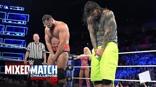 Jimmy Uso amp Rusev channel Rikishi with midmatch danceoff WWE Mixed Match Challenge Oct 2 2018 [upl. by Irneh736]