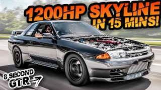 Building an 8 Second Skyline GTR in 15 Minutes 250HP to 1200HP [upl. by Annoik]