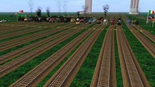 Trainz Racing  Trains CanadaUSABritich and fisrt Race for diesels trainsimulator games [upl. by Acinomed]