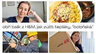 OBŘÍ BALÍK Z HampM📦 JAK ZÚŽIT TEPLÁKY V PASE👖 quotBOLOŇSKÁquot OMÁČKA🍅 NÁŠ VÍKEND 🚒 [upl. by Nirra]