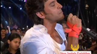 Hrithik Roshan at Dahi handi event Worli by Shree Sankalp PratishthanSachinAhir [upl. by Aniahs]