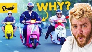 The Bizarre Japanese Scooter Gang You Never Knew Existed  Bumper 2 Bumper [upl. by Akkimat]