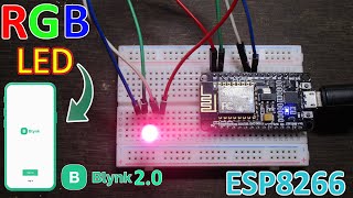 Control Your RGB LED by Phone in MINUTES with Blynk IoT [upl. by Jolanta]