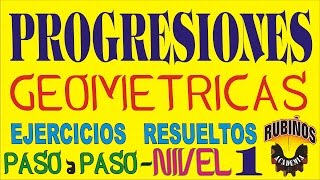 Progresiones Geométricas  Ejercicios Resueltos Nivel Preuniversitario y Secundaria [upl. by Kcarb]