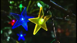 50 LED Multi Coloured Star Solar String Lights [upl. by Suhpoelc]