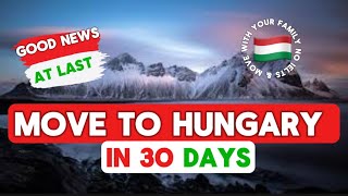 Move To Hungary in 30 Days  Hungary Free Work Permit  Hungary Work Visa 2024 [upl. by Elburr]