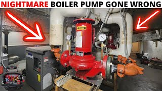 HVAC NIGHTMARE Commercial Laars Boiler Hydronic Circulating Pump Replacement Gone Wrong Pump Leak [upl. by Budd]