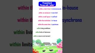 English Prepositional Phrases prepositionalphrases prepositionsinenglish english shorts [upl. by Lilah]