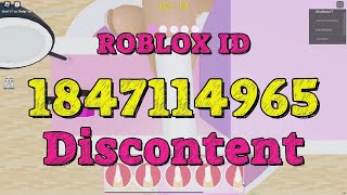 DISCONTENT Roblox Song Codes [upl. by Anyad139]