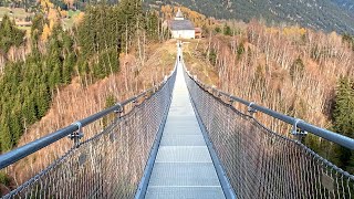 La pendenta 270 Meter Graubündens längste Hängebrücke New long suspension bridge Switzerland 4K 🇨🇭 [upl. by Hola]