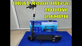 Unboxing The Okai Neon Ultra Escooter Lets Open It Up [upl. by Atinot]