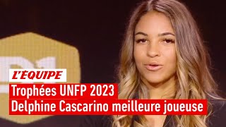 Trophées UNFP 2023  Delphine Cascarino OL élue meilleure joueuse de la saison [upl. by Anaud]