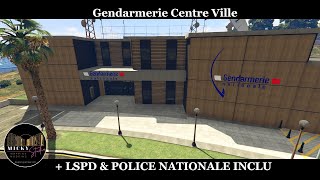 FIVEM MLO Gendarmerie Centre Ville GTA5 MAPPING LSPD amp Police Nationale [upl. by Sivat69]