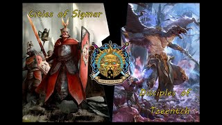 Age of Sigmar Cities of Sigmar Vs Disciples of Tzeentch [upl. by Gilmore]