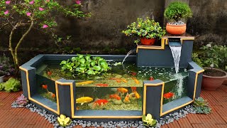 Garden Design Ideas  Turn Ugly Garden Corner Into a Beautiful Waterfall Aquarium Garden [upl. by Kathie]