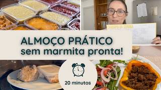 COMO FAZER ALMOÇO RÁPIDO E SIMPLES  Almoço prático em 20 minutos sem marmita pronta [upl. by Grizelda]