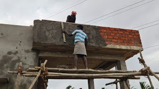 Wall PlasteringFront Side Elevation Brickwall Perfect Plastering with CementDesign Wall Plastering [upl. by Gerty]