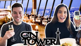 The Most INCREDIBLE Lunch up The CN Tower in Toronto  360 Restaurant  TORONTO Series [upl. by Yellah424]