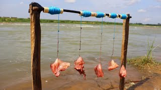 Fishing Video  I saw such a fishing trap in the village river for the first time in my life [upl. by Ahsimit191]