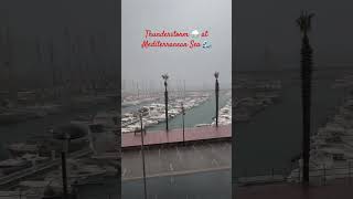 Heavy Thunderstorm at Mediterranean Sea mediterraneanisland mediterraneancoast travel spain [upl. by Nilde]