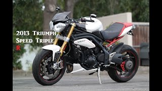 2013 Triumph Speed Triple 1050 R ride review [upl. by Rakel885]