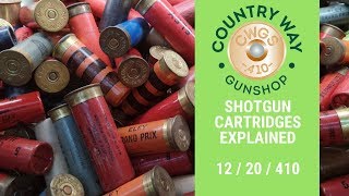 Shotgun Cartridges Explanation 12 20 410 Bore Gauge [upl. by Alusru927]