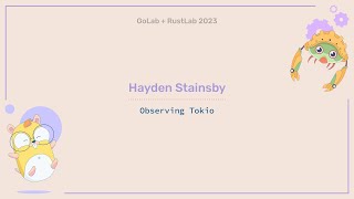 Observing Tokio  Hayden Stainsby [upl. by Nichols]