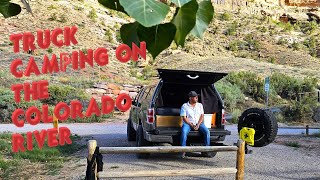 TRUCK CAMPING in Moab on the Colorado river [upl. by Onaicul]