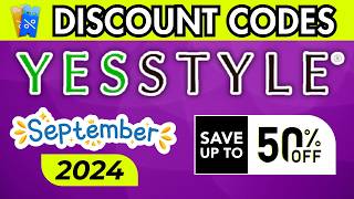 🛍️🎟 YesStyle Coupons 2024 🤑 YESSTYLE PROMO CODES SEPTEMBER 2024 Save up to 50OFF [upl. by Lyckman]