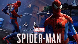 SpiderMan PS4  Classic SpiderMan Suit Closer Look Combat Breakdown [upl. by Rebmak]