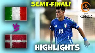 Italy v Denmark  U17 Euro Championship semifinal  Highlights 02062024 [upl. by Tay884]