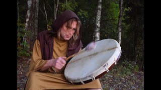 Old Norse Paganism in Finnskogen Värmland Sweden Drumming [upl. by Hu435]