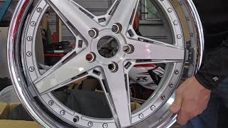 Rennen CSL7 wheels silver face chrome lip for the c5corvette [upl. by Benedic]