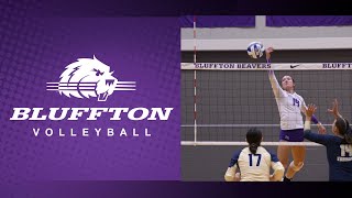 Volleyball Bluffton BEAVERS vs Earlham QUAKERS [upl. by Eelahc]