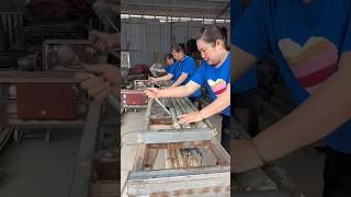 Bamboo Processing in Actionquotwoodworking satisfying toolsbamboo [upl. by Eded488]