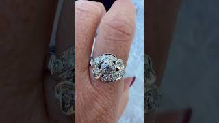 1930s Early Art Nouveau Geometric Old European Diamond Ring  Estate Antique Ring  VintageVogue1 [upl. by Oab931]