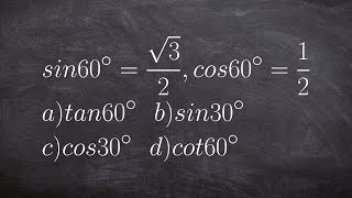 Using cofunction identities and identity functions to find the values [upl. by Ennaharas]