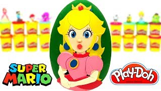 Huevo Sorpresa Gigante de la Princesa Peach de Super Mario en Español de Plastilina Play Doh [upl. by Anbul]