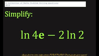 Logarithms  Simplifying  KS5 Maths  ALevel Maths alevelmaths logarithm [upl. by Obara]