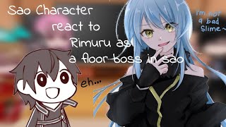 SAO character react to Rimuru as a floor boss in SAO💀🤓 [upl. by Septima844]