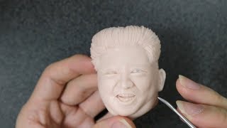 【北】今年の漢字イメージして作ってみたノーカット、ノー編集8倍速 north korea sculpting clay figure [upl. by Hnah800]